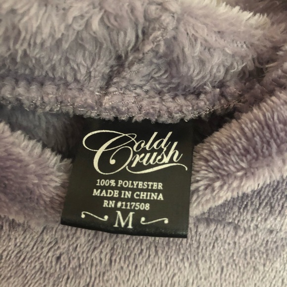 Purple Soft Fuzzy Hoodie Sweatshirt - Picture 2 of 3